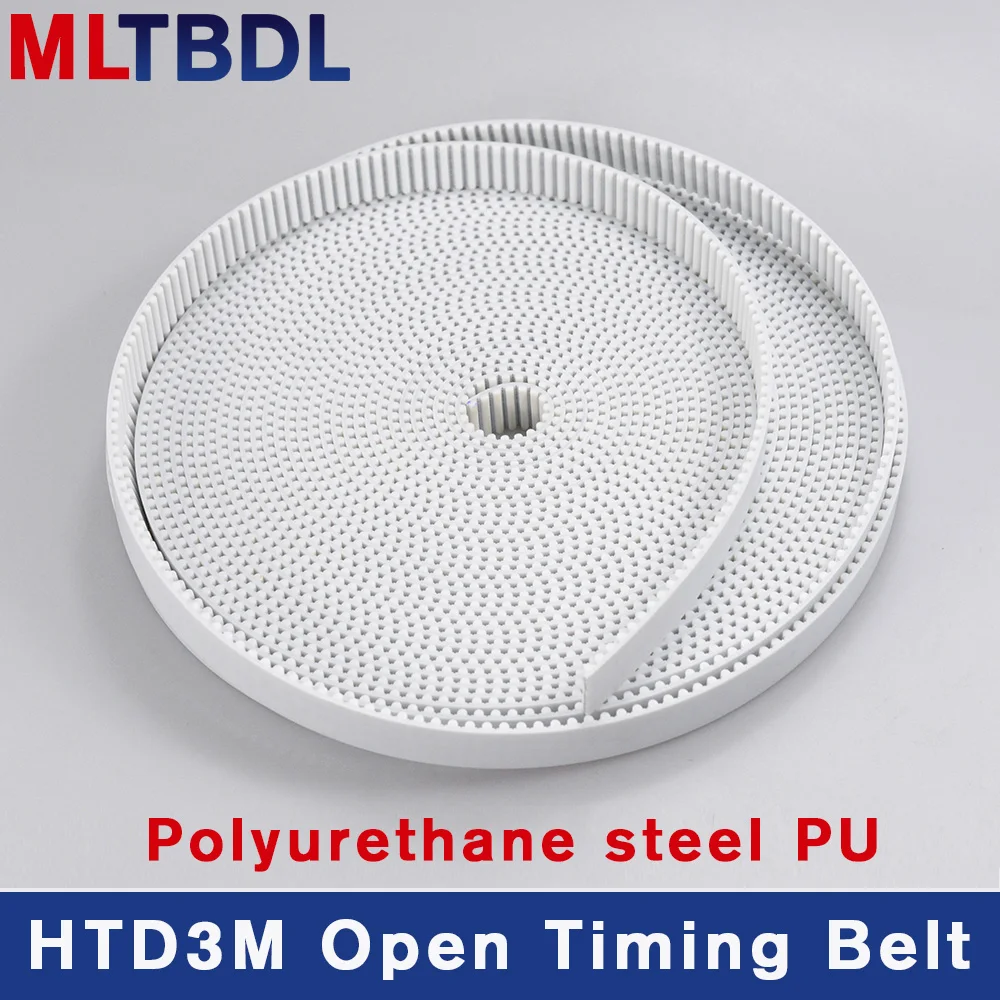 Htd 3m Plutônio Aberto Correia Dentada Transmissão Síncrona 3m Poliuretano Stee Cinto para Co2 Máquina de Corte Gravação a Laser Cinto do Motor