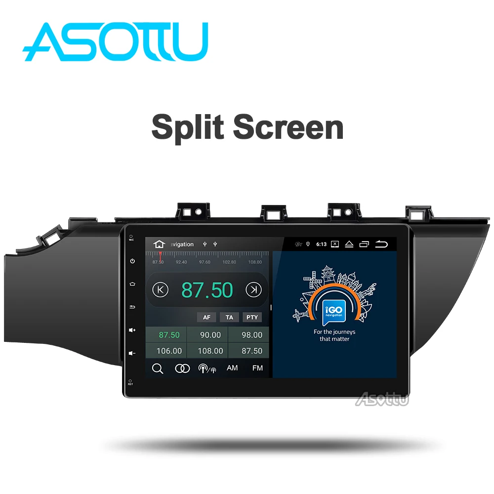 Автомагнитола Asottu KI603 android 9 0 PX6 dvd gps навигация для Kia rio 4 2016 2017 2018