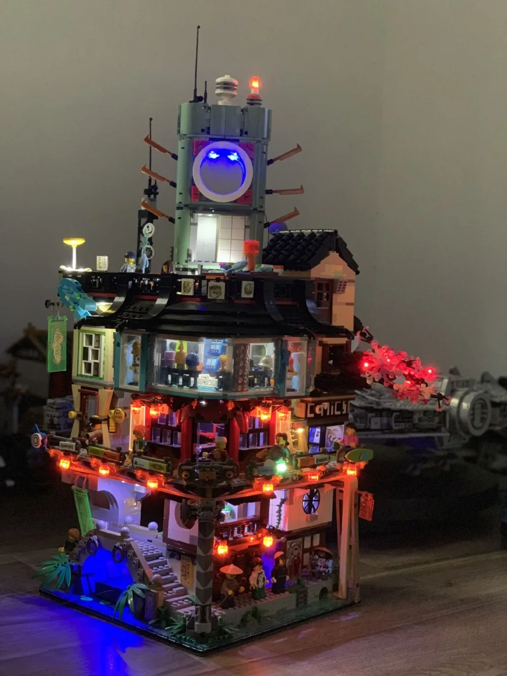 06066 NINJAGO городской светодиодный комплект для совместимого Iego 70620 образование строительные блоки кирпичи игрушки рождественские подарки
