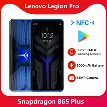 Global Rom Lenovo Legion Pro 12G 128G 256G 5G Phone Snapdragon 865 Plus 6.65'' 144Hz Screen 64MP Camera 5000mAh 90W SuperCharge