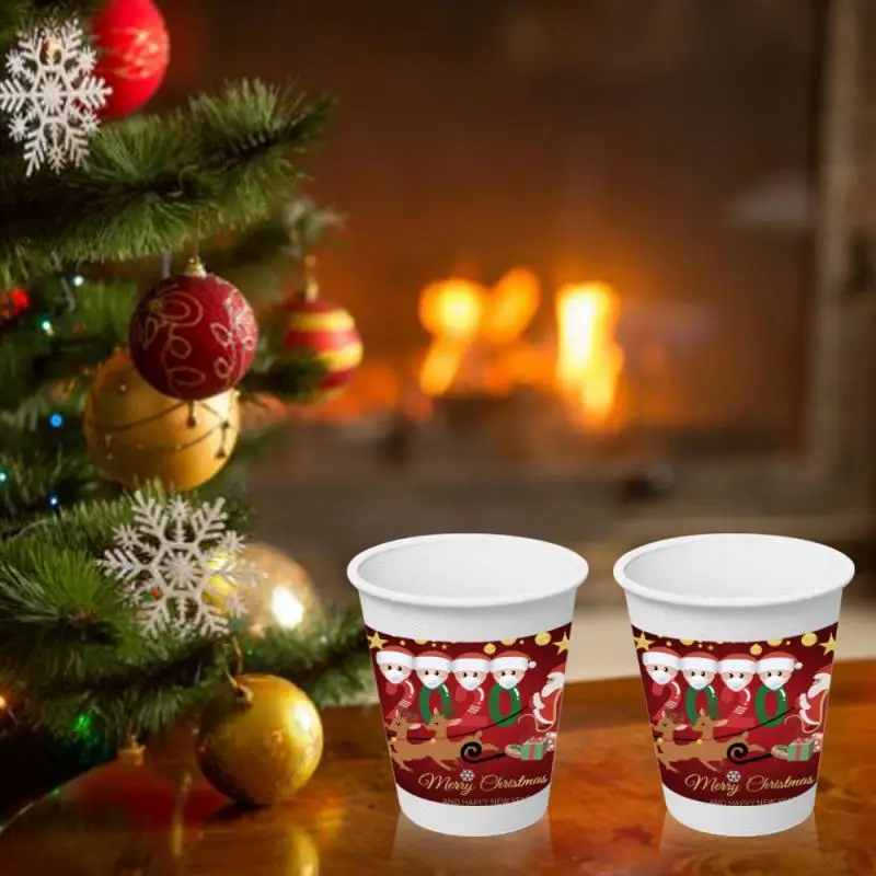 10 шт./компл. одноразовая посуда с надписью &quotMerry Christmas&quot | Дом и сад