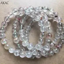 4 браслета/набор дешевая цена натуральный прозрачный молочный фантомный Кварц Браслет 8-8,5 мм как на фото
