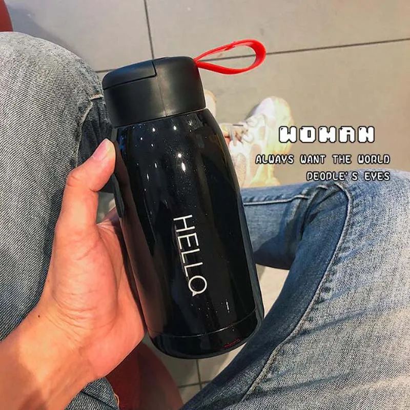 300ml 450ml Cute Belly Thermos Cup Korean Hot Creative Water Bottle Stainless Steel Thermal Coffee Mug Vacuum Flask Insulated