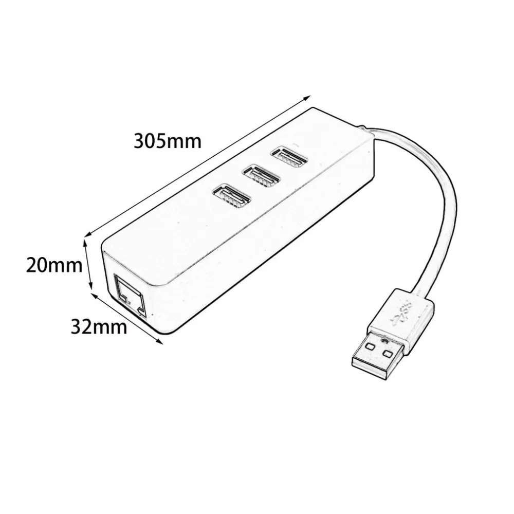 USB 3,0 концентратор Gigabit Ethernet Lan RJ45 сетевой адаптер концентратор с 3 портами USB к RJ45 Внешний сетевой кабель разветвитель для Mac PC