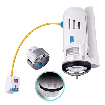 

Water Tank Dual Flush Fill Drain Valves Flush Push Button Water Tank Part for Universal Seats Toilet ALI88