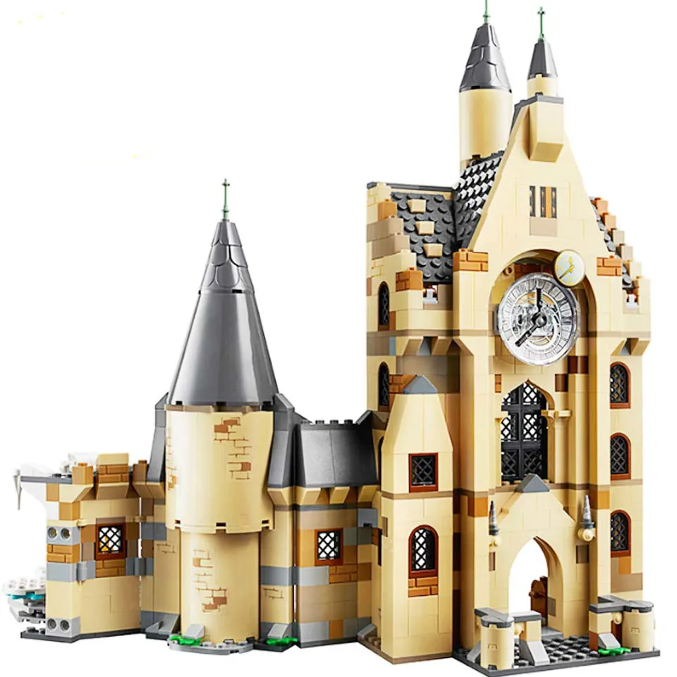 

Presale 2019 New Clock Tower Castle Villa House Model Potter Figures Building Kits Blocks Bricks legoinglys Fit Kids Toys Gift