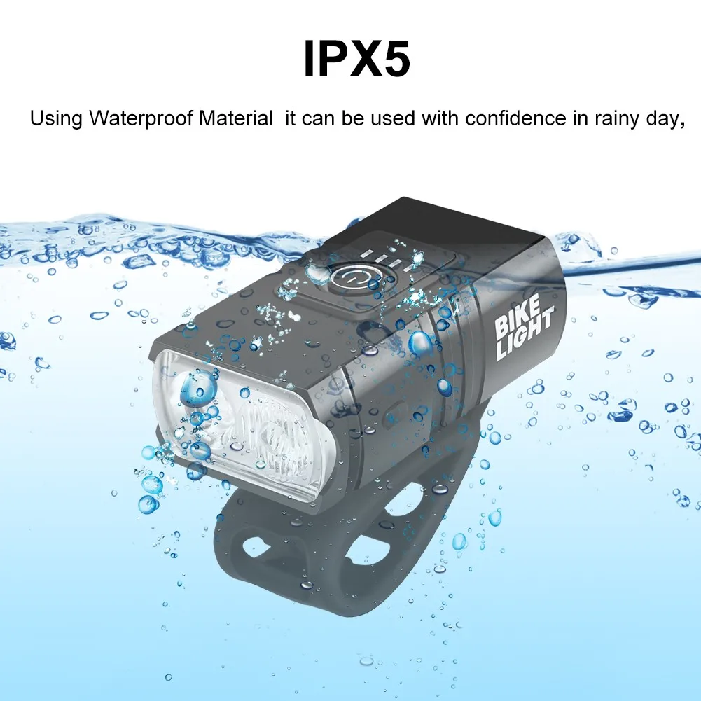 T6 LED Bicycle Light Front USB Rechargeable MTB Mountain Bicycle Lamp 1000LM Bike Headlight Cycling Flashlight Bike Accessories