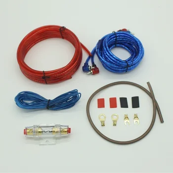 

Car Audio Speakers Wiring Kits Cable Amplifier Subwoofer Speaker Installation Wires 18GA Power Cable 60 AMP Fuse Holder