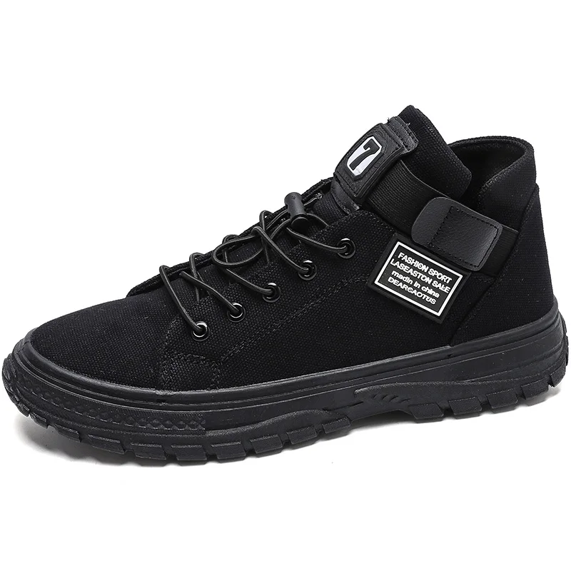 DanielMan/осенние дышащие парусиновые ботильоны для мужчин; винтажные классические повседневные ботинки на плоской подошве; удобная мужская обувь; обувь в байкерском стиле