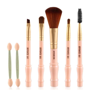 

7pcs/set Women Personal Facial Beauty Tools Foundation Cream Makeup Cosmetic Brushes Sets Pink/Green/Purple