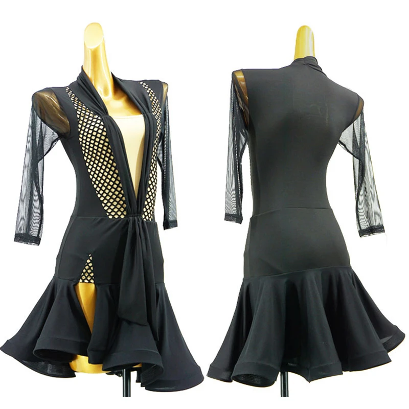 prom dress with mesh sleeves