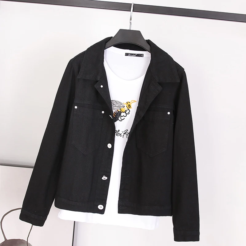 Goedkoop 2019 Nieuwe Herfst Denim Geel Jas Vrouwen Losse Jeans Jas En Jas Mode Overjas Lange Mouwen Jas Dames Tops 7121 50