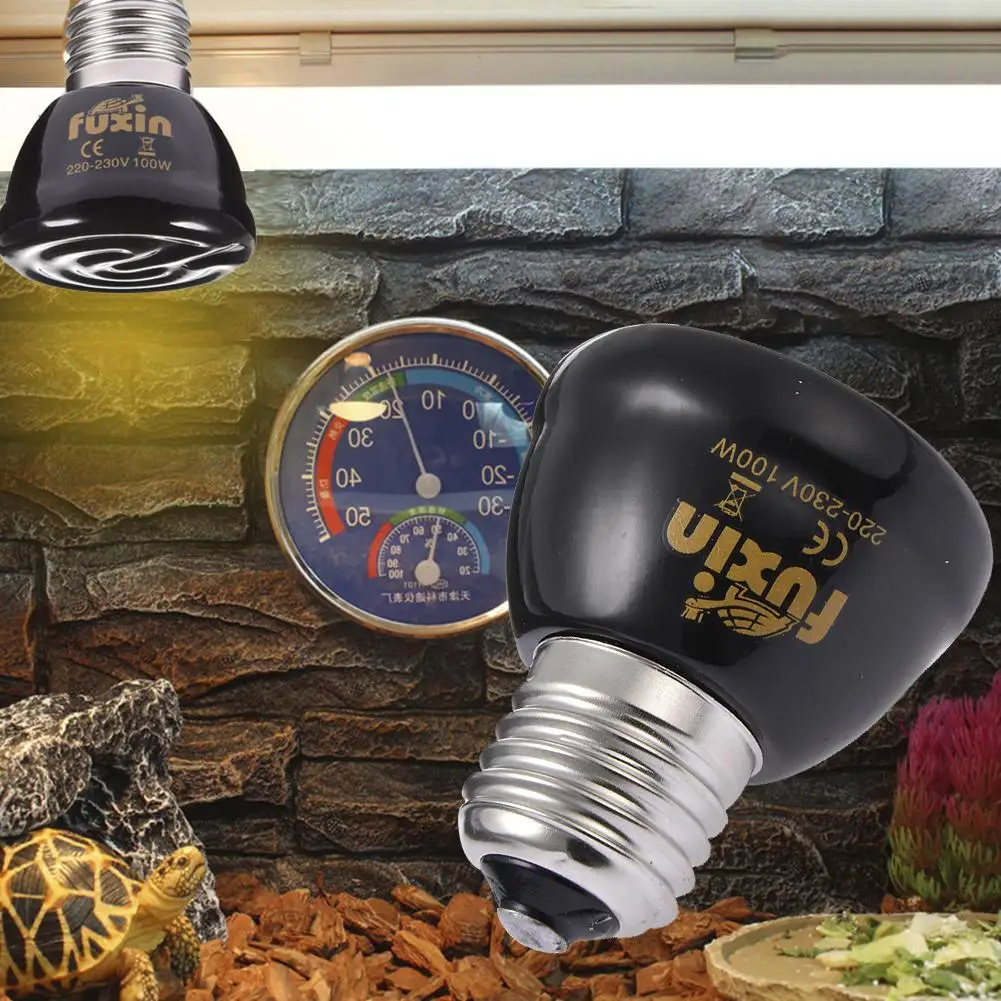 E27 Far-Infrared Ceramic Pet Heating Lamp 25W/50W/75W/100W Pet Heated Lamp Ceramic Petlamp Heater Warmer Heat Bulb Brooder pet heating lamp