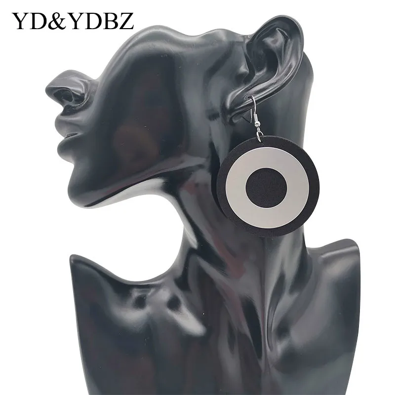 YD &amp YDBZ Новые висячие серьги в виде слона Деревянные ювелирные изделия женские