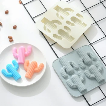 

Cactus Silicone Baking Mold Ice Grate Cake Chocolate Fudge Mold Handmade Soap Pudding Mold Cake Decoration Kitchen Baking Tool