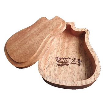 

2pcs Guitar Picks With Wooden Case Complete Gift Set For Guitarist