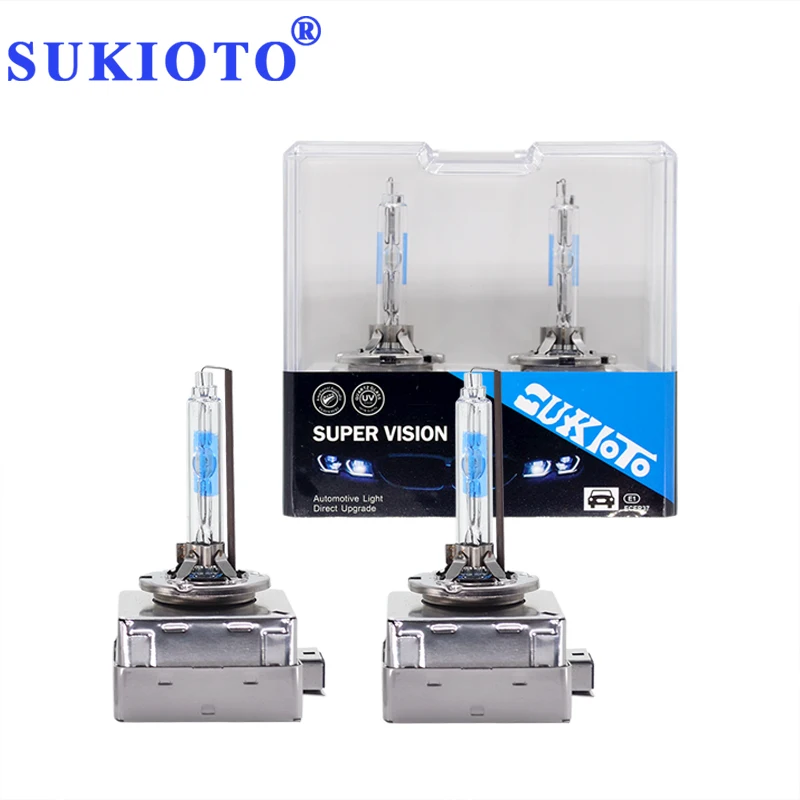 SUKIOTO 2PCSLot D1S D3S Xenon HID Bulbs Super Bright 35W 5500K Xenon Lamp Lights For 66140 66144 85410 85415 Car Headlight