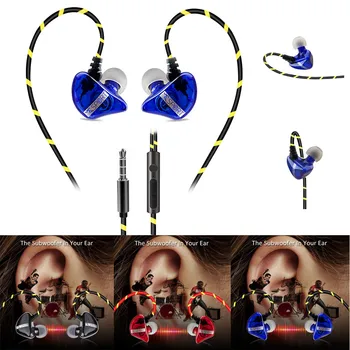 

Earphone Phone Wired Headphones Ring Iron Subwoofer with Mic