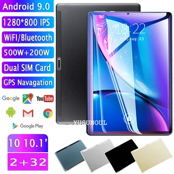 شراءنسخة جديدة أندرويد 9.0 IPS شاشة 10 بوصة اللوحي رباعية النواة 2GB RAM 32GB ROM واي فاي بلوتوث لتحديد المواقع اللوحي 10.1 'مع هدايا مجانية