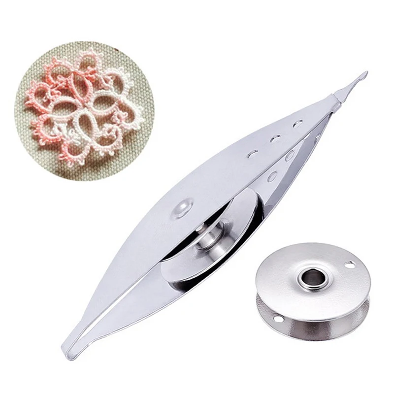 Metal Tatting Shuttle For Hand Lace Making DIY Craft Knitting Weaving