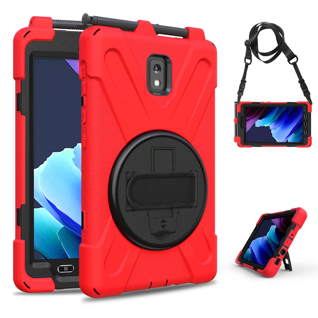 Bevatten Missie Beide Case For Samsung Galaxy Tab Active 3 8.0 T570 T575 Sm-t575 T577 Tablet  Heavy Duty Silicone Hard Cover+shoulder Strap& Hand Strap - Tablets &  E-books Case - AliExpress