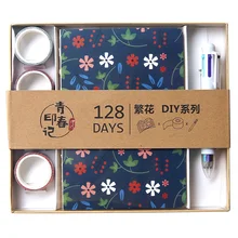 Молодежный отпечаток ручной книги ins Простой Творческий Ретро сто дней блокнот цветок дождь стиль блокнот