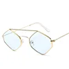 Fashion Diamond Sunglasses Women Retro Metal Double Beam Wild Eyeglasses Polygonal Ocean Glasses ► Photo 3/6