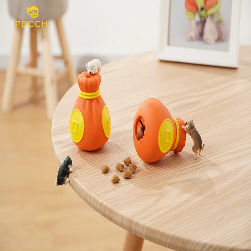 

Pecchi Pet dog toy Natural Rubber Funny Interactive Elasticity Ball Dog Chew Toys For Dog Tooth Cleaning Ball Of Food