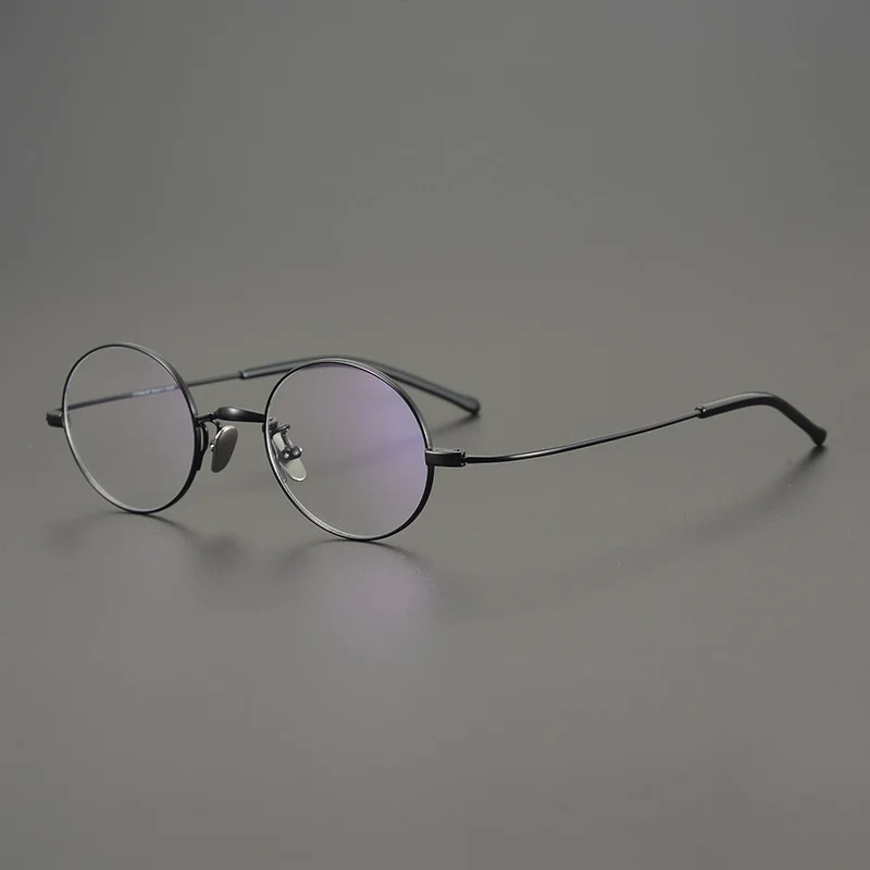 JapaneseOvalHandMadeTitaniumFrameMenGlassesForWomenSmall