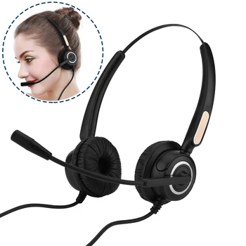 

Call Center USB Headset Light Weight Noise Cancelling USB Call Center Headset with Microphone
