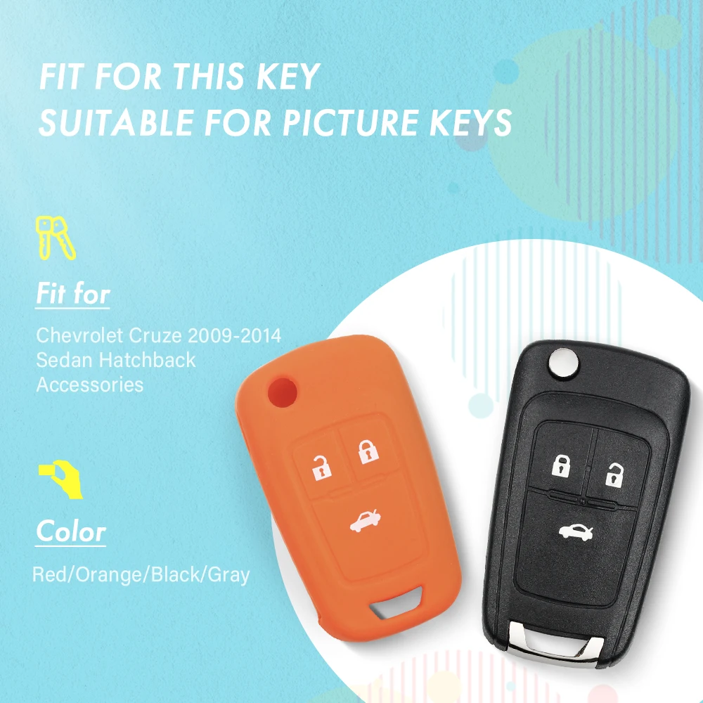 KEYYOU 25 шт. 3 кнопки силиконовый чехол для ключа автомобиля Chevrolet VAUXHALL Cruze AVEO SAIL TRAX Малибу каптива ключ чехол с резиновым покрытием