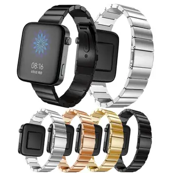 

4 Colors Plating Steel Strap for Xiaomi Watch Strap Stainless 18mm Smart Watch Replacement Running Band Sport Bracelet