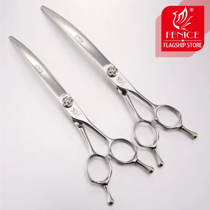 

Fenice Stainless Steel Curved Blade Scissors Unique Downward Scissors Pet Dog Grooming Scissors Shears Pet Scissors Dogs Product