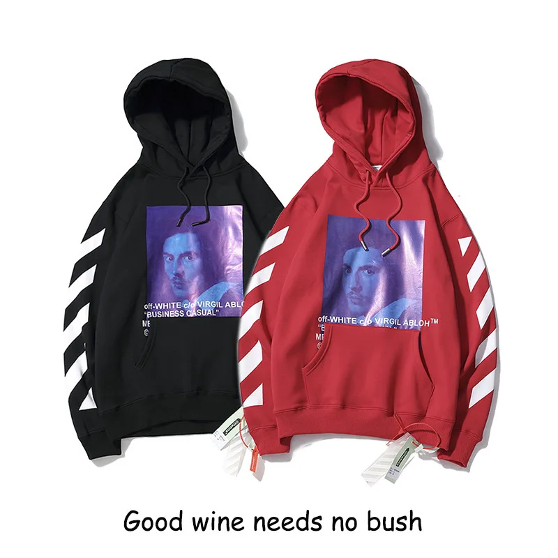 Топ off-white Copernice Beni с капюшоном воды Бархат Толстовка для женщин и мужчин толстовки