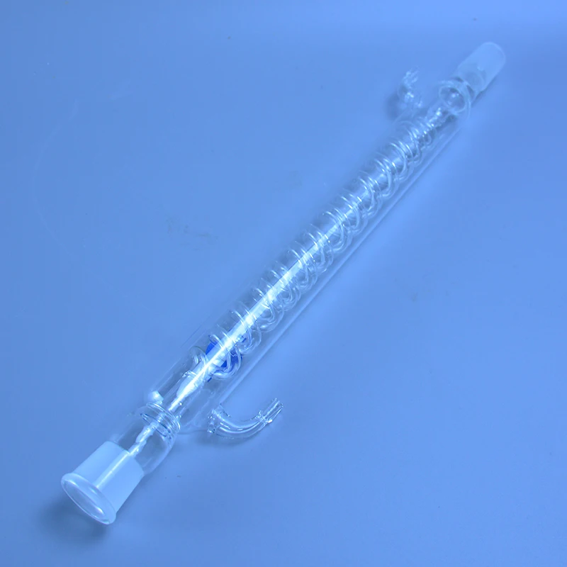 Lab coiled Condenser 300mm Length 24/29 joint 10mm hose connection Used for distillation unit