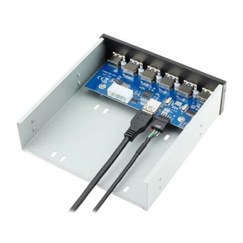 

USB Adapter 6 Ports Professional Expansion Bracket Internal For PC Computer Desktop Floppy Bay Front Panel Plug And Play Hub