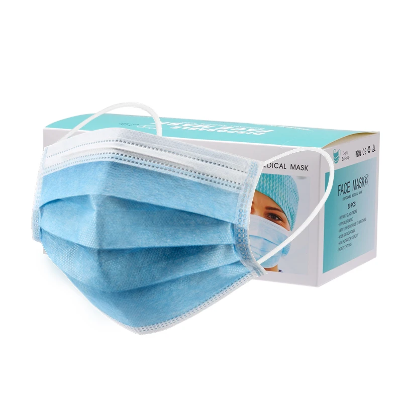 

50PCS Medical Mask High Quality Protective Face Mask for Anti-pm2.5 Filtering Bacteria Disposable Masks In Stock