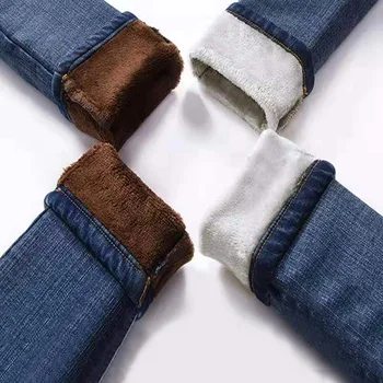 

Winter Warm Jeans Woman 2019 High Waist Casual Velvet Ladies Trousers Female Pantalon Denim jeans for Women Pants Plus size
