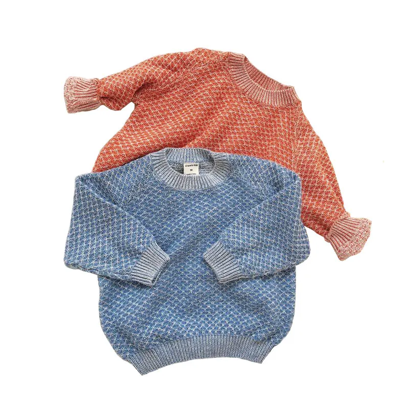 

baby girl autumn winter clothes toddler knitted plaid sweaters for boys age 2 3 4 6 8 Yrs kids warm pullover child clothing