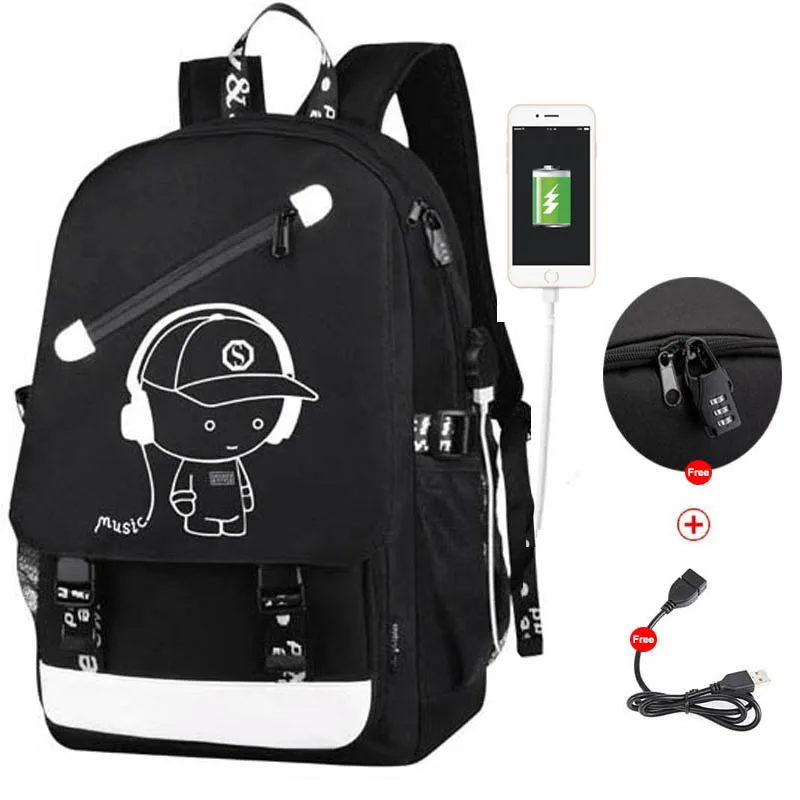 Luminous Anti theft Backpack 