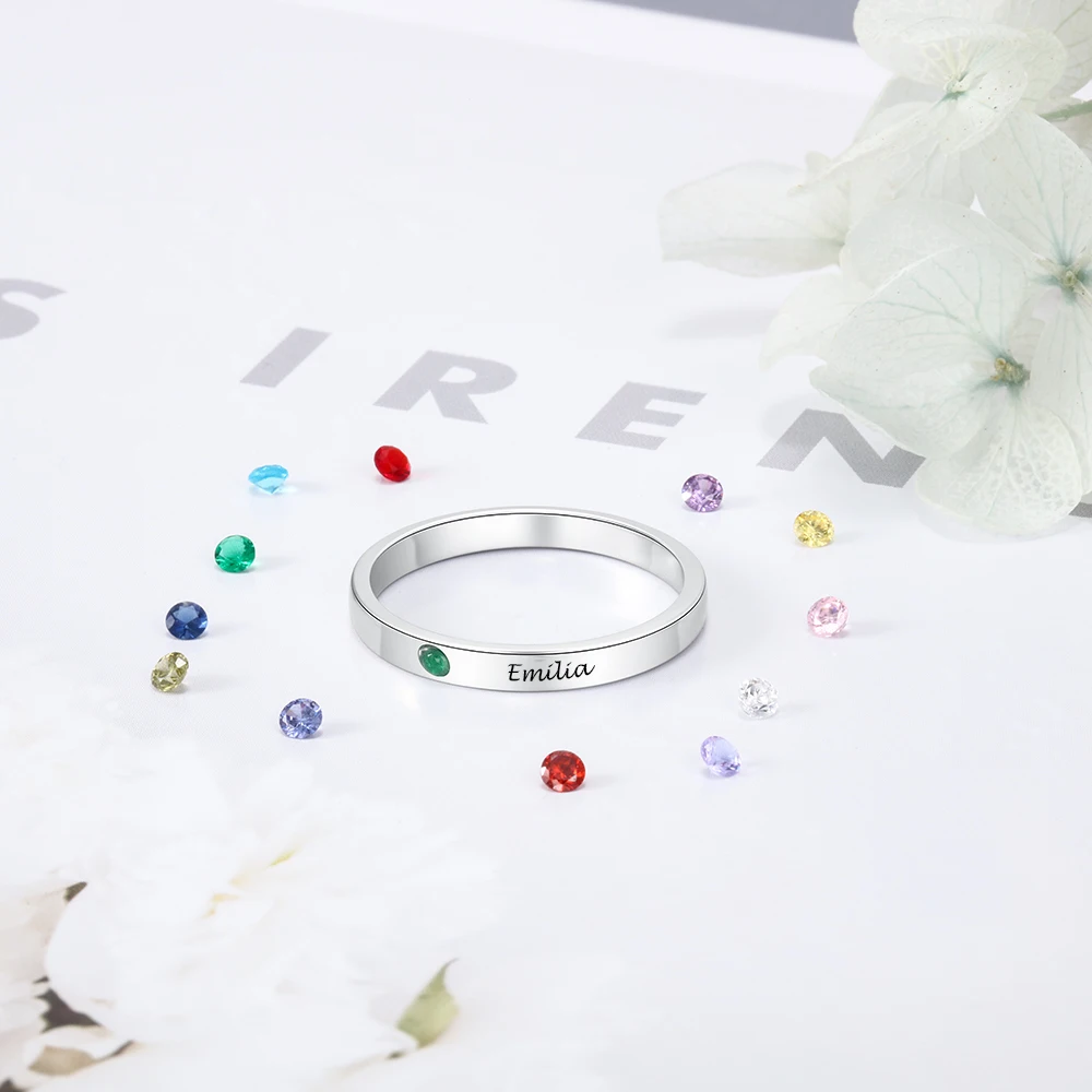 Genuine 925 Sterling Silver Ring for Women Sliver 925 Ring Personalized Birthstone Ring Fine Jewelry Unique Gift (Lam Hub Fong) Genuine 925 Sterling Silver Ring for Women Sliver 925 Ring Personalized Birthstone Ring Fine Jewelry Unique Gift (Lam Hub Fong)