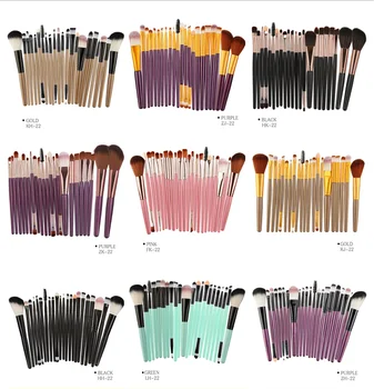

22PCS 10Colors Makeup Brushes Eyeliner Eyeshadow Concealer Blush Beauty Tools Soft Brushes Set Professional Cosmetics