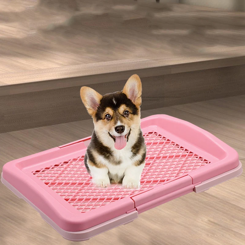 

Promotion! Portable Pet Dogs Lattice Toilet Potty Pet Cats Litter Boxes Puppy Litter Tray Training Toilet Easy To Clean Pet Supp