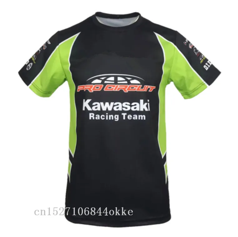 

Wholesale motorcycle shirt For Kawasaki t-shirt motocross Racing Team Bicycle Cycling Bike downhill Jersey t-shirt