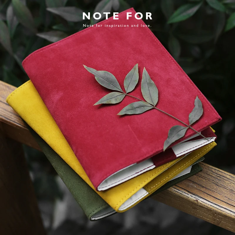 

Note For Winter Series Warm Color Folded Journal Cover Suit For Standard A6 Fitted Paper Book