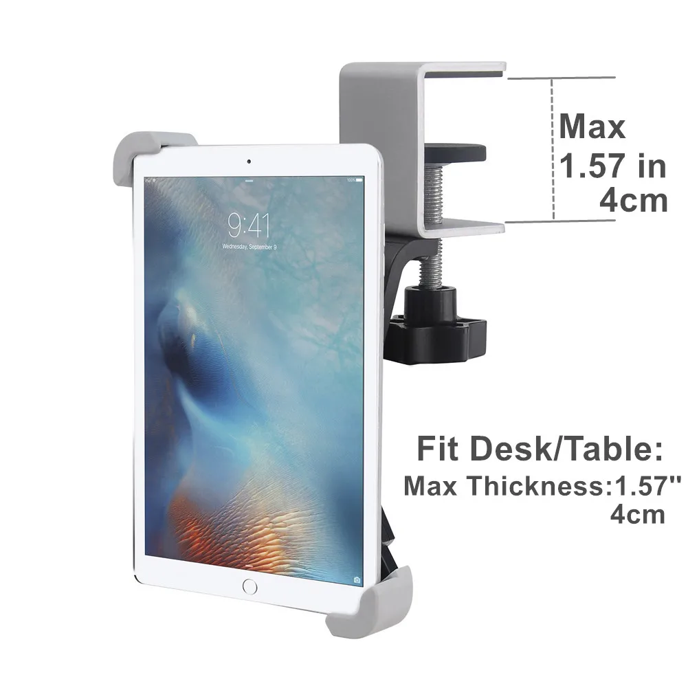  Kitchen Tablet Stand Holder for Desktop Metal Clamp 360 Rotation for iPad Samsung Xiaomi Huawei Len