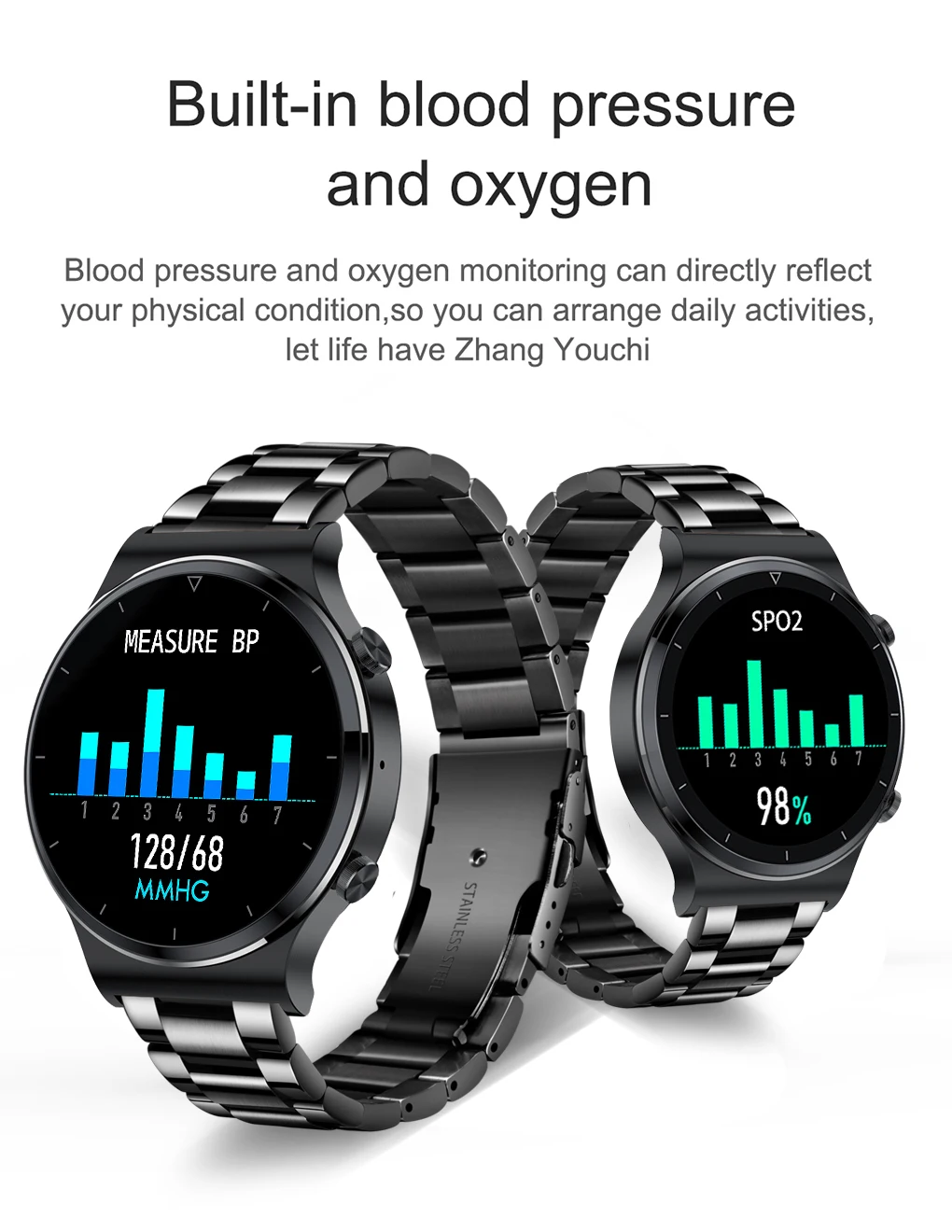 2021 New Smart watch Men's IP68 waterproof watch Multiple sports mode Heart rate Weather forecast Bluetooth call Men smart watch