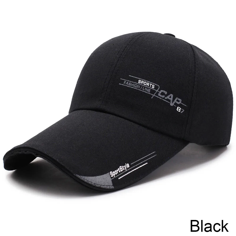 Модная бейсболка в спортивном стиле для мужчин с принтом букв, Мужская Бейсболка, Мужская кепка для папы, s, регулируемая летняя кепка, унисекс - Цвет: black