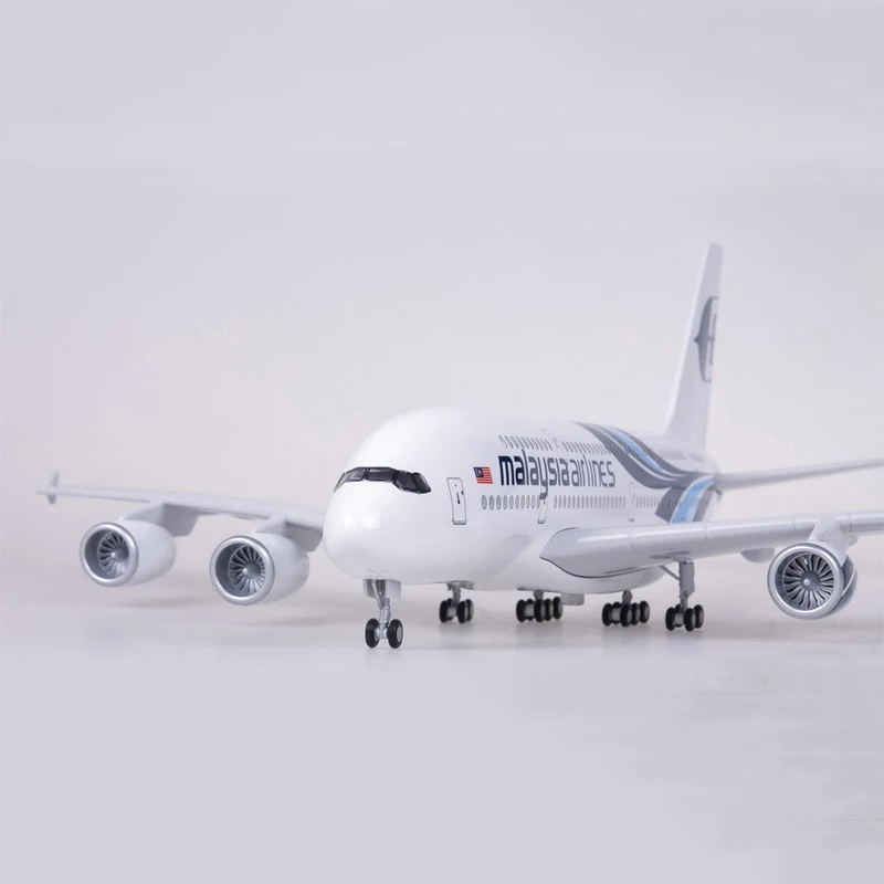 Самолёт в масштабе 45 5 см масштаб 1/160 модель самолета Аэробус 380 A380 Малайзии