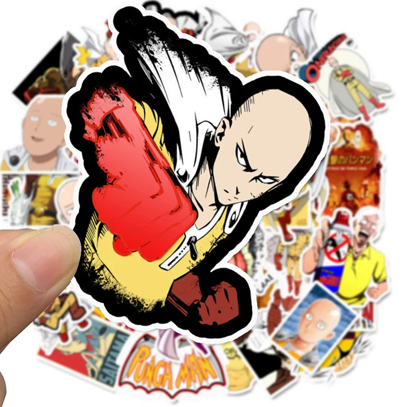 70Pcs/lot Japanese Anime ONE PUNCH-MAN Stickers For Car Laptop Phone Skateboard Motorcycle Bicycle Cartoon Sticker F4 |